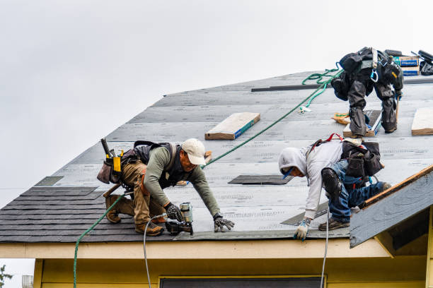 Professional Gutter Installation technician working in Atlanta, ID